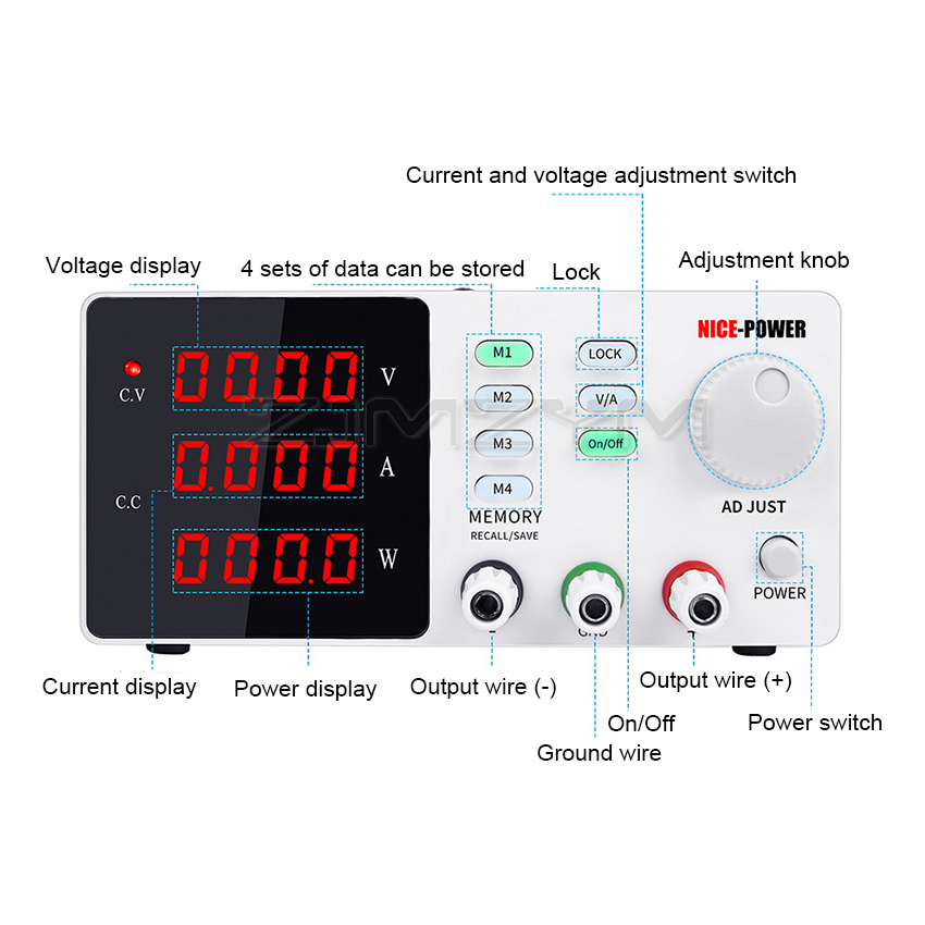 Лабораторный программируемый р – обзор и цена High Precision Adjustable Lab Power Supply 120V 3A